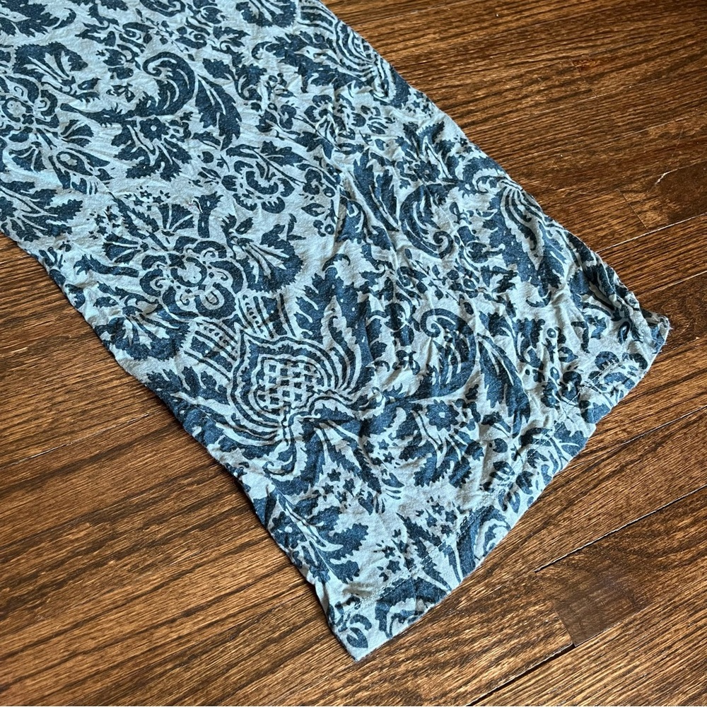 Soma Pajama Pants Blue Teal Damask L VGUC - Picture 4 of 7